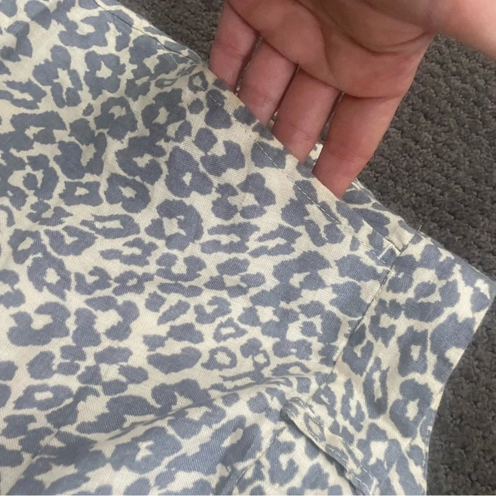Cynthia Rowley Leopard Print Linen‎ Shorts